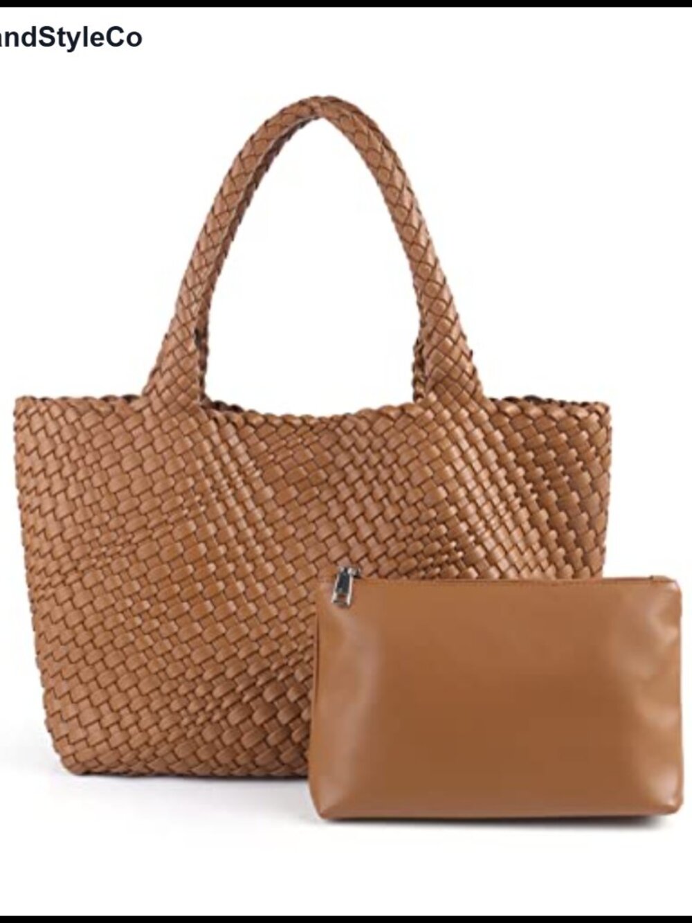 Handwoven Vegan Leather Hobo Tote Bag for Women